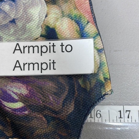 Darling Layla Fitted Dress Midi Short Sleeves Green Purple Floral Size Small S - Picture 13 of 14